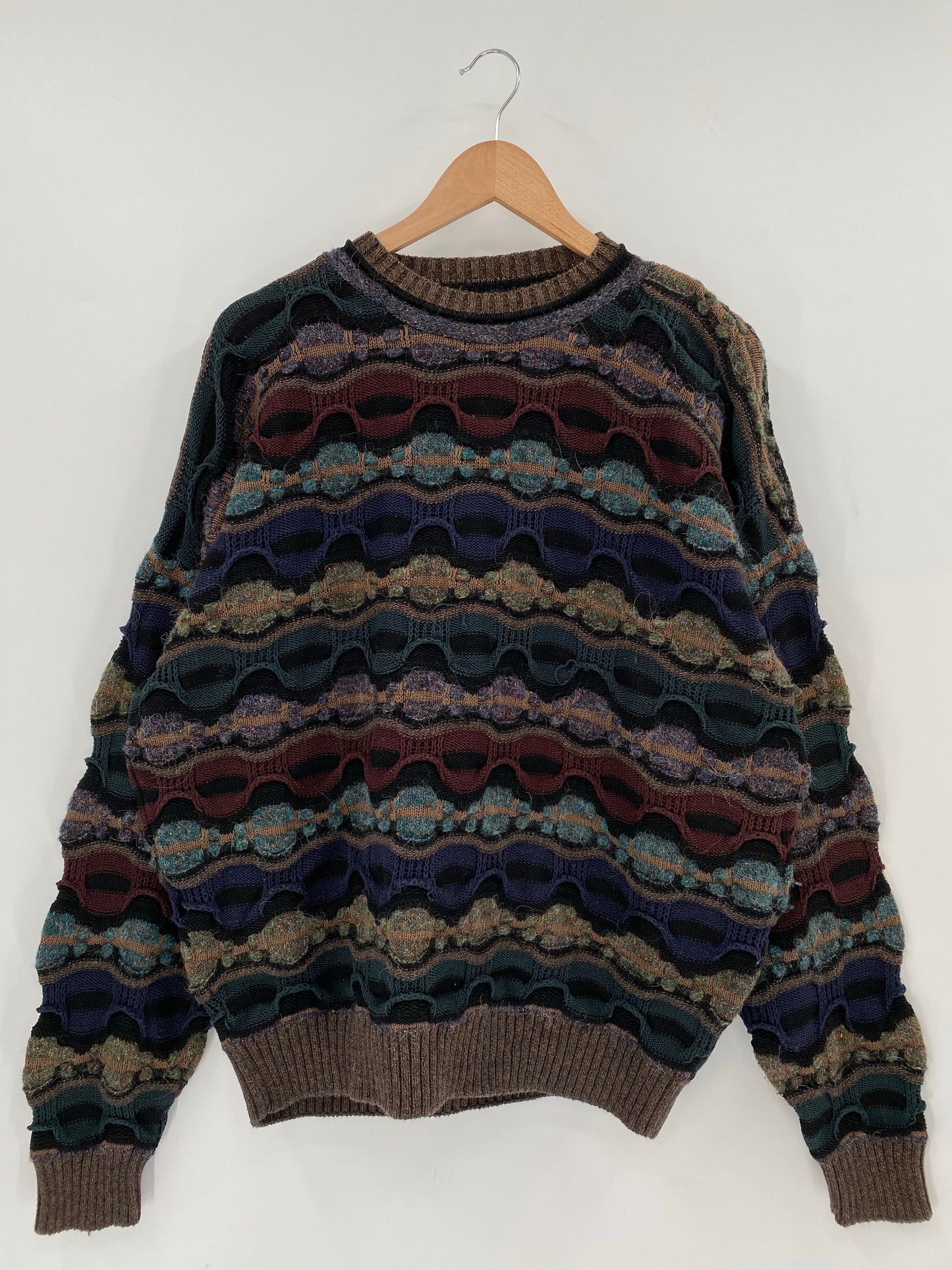 Vintage 3D COOGI-Style Made in USA Size XL Cotton Knit Sweater/ A7906