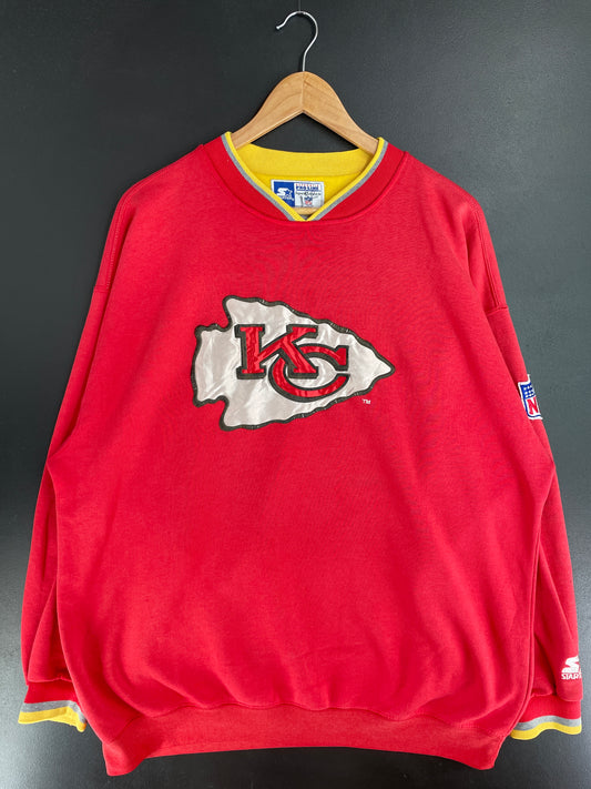 90’s STARTER x KANSAS CITY CHIEFS Size XXL NFL Sweat-Shirt / E717