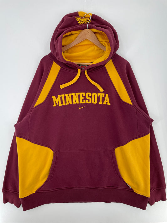 00’ NIKE x MINNESOTA Size XXL Vintage College Hoodie Sweat-shirt / A9801