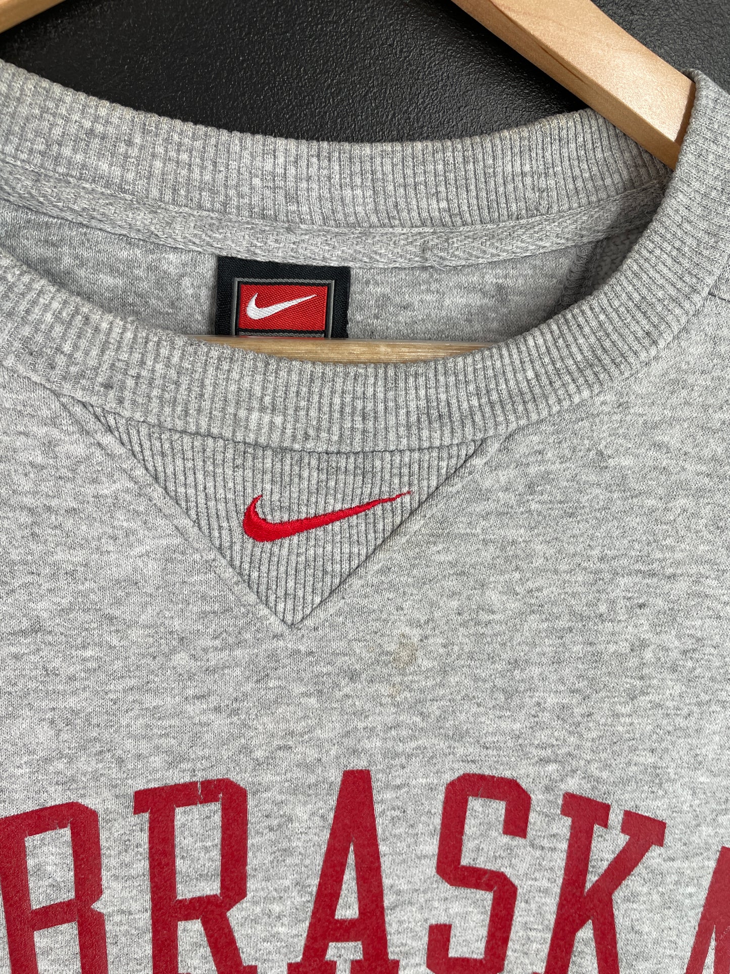 00' NIKE x NEBRASKA Size XL Vintage College Sweat-Shirt / A9214