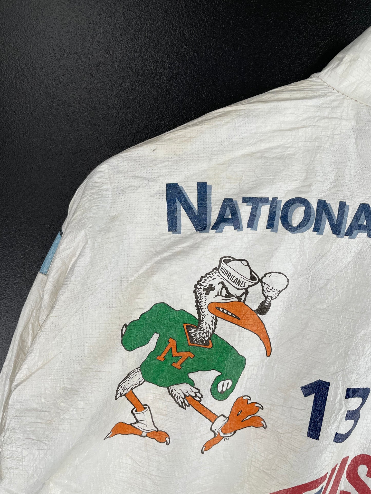 1993 SUGAR BOWL ALABAMA CRIMSON TIDE x MIAMI GURRICABES Size No Tag (Approx.M-L) College Paper Nylon Jacket / A2538