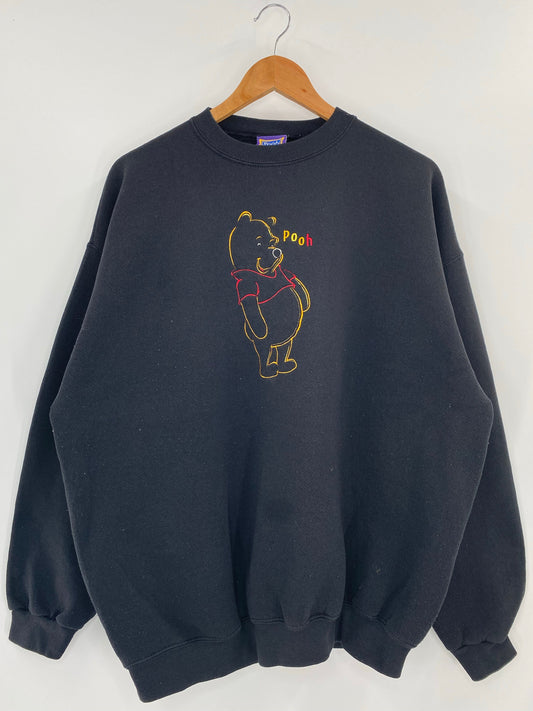 00’s DISNEY WINNIE THE POOH Made in USA Size XL Vintage Sweat-shirt / A5625