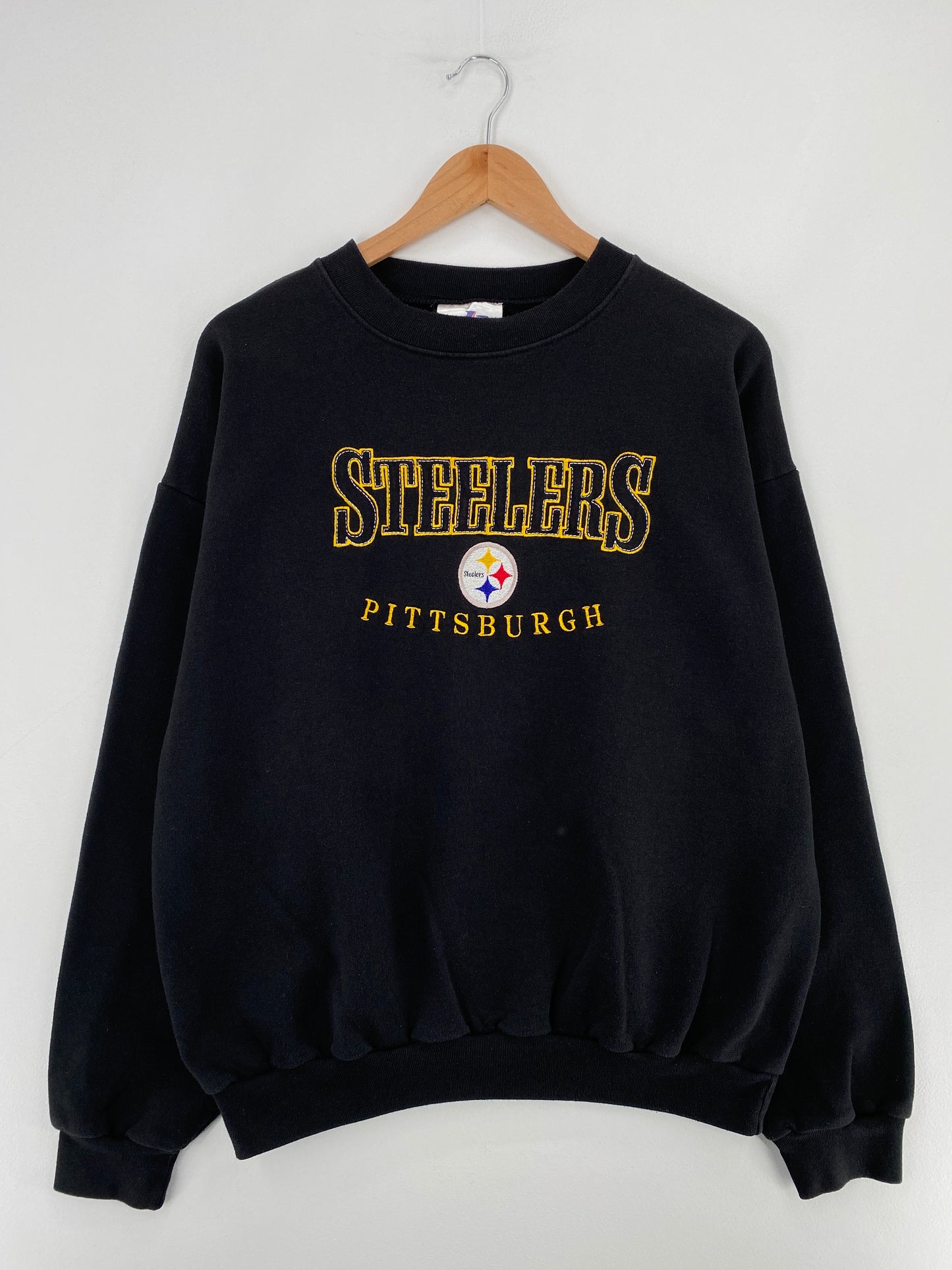 90’s PITTSBURGH STEELERS Size Approx.XL Vintage NFL Sweat-Shirt / E3485S