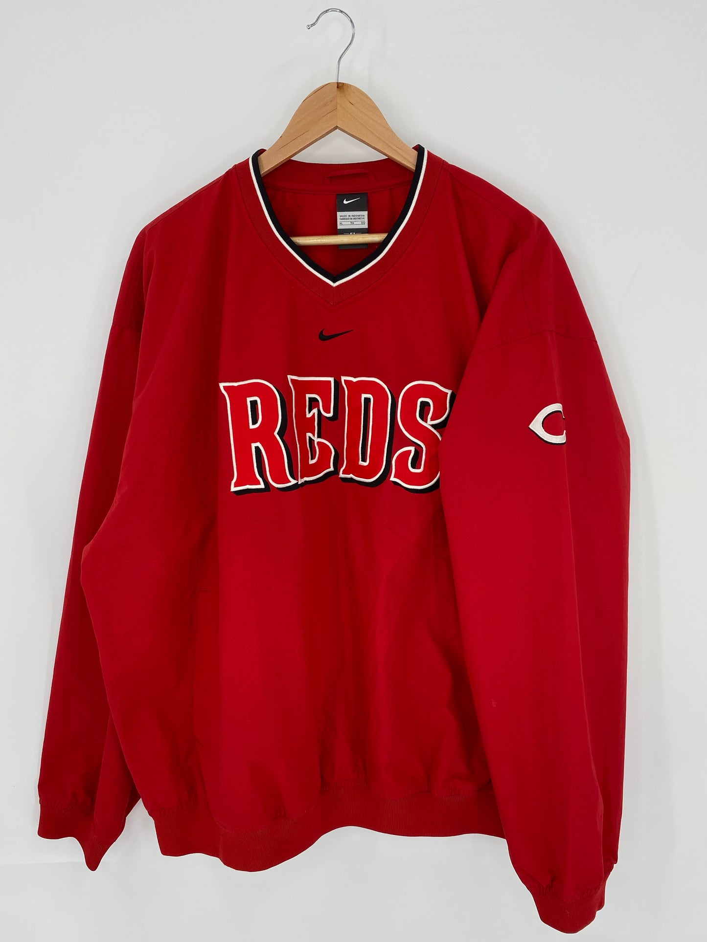 00’ NIKE CINCINNATI REDS Size XL Vintage MLB Nylon Jacket / K5964