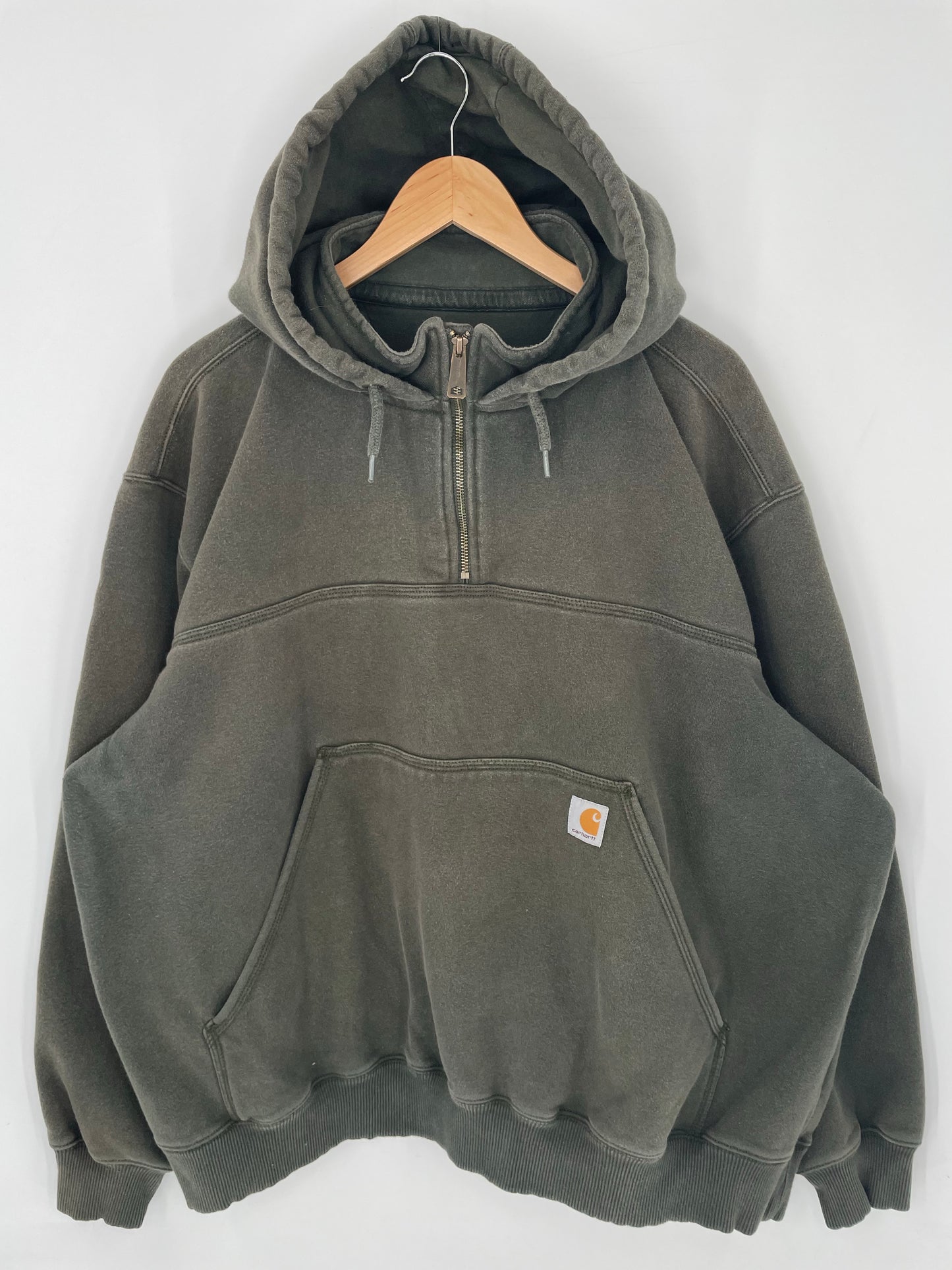 Vintage CARHARTT Size XXXL Half Zip-up Hoodie Sweat-Shirt / K9090
