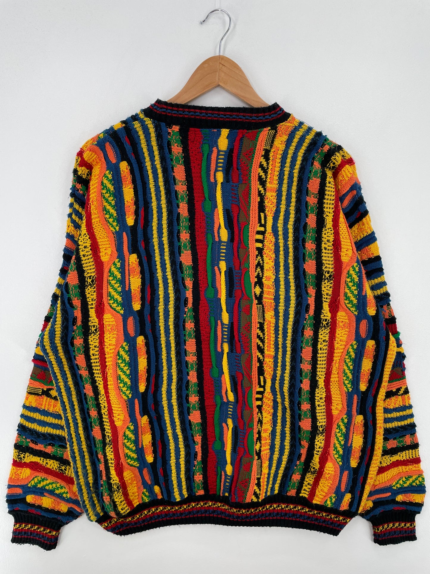 Vintage 3D COOGI- Style Made in USA Size XL Knit Sweater / A8453