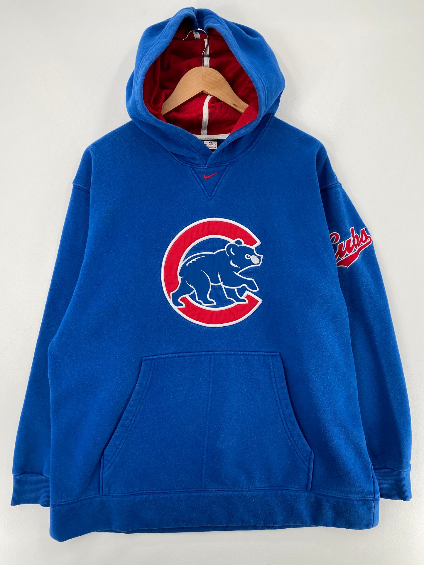 00' NIKE x CHICAGO CUBS Size L Vintage MLB Hoodie Sweat-shirt / E2558S