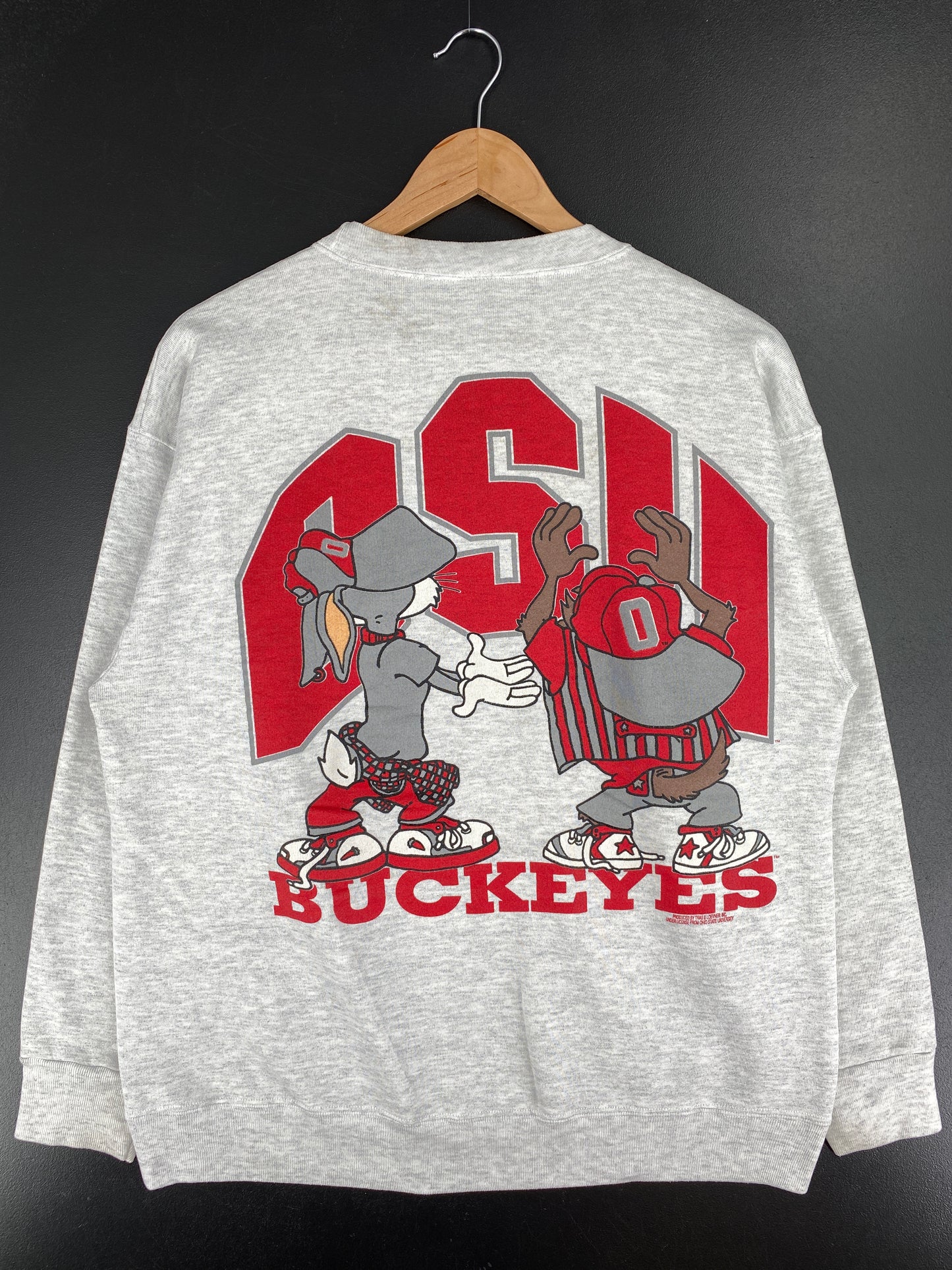 1993 LOONEY TUNES x OHIO STATE Made in USA Size L Vintage College Sweat-Shirt / A6399