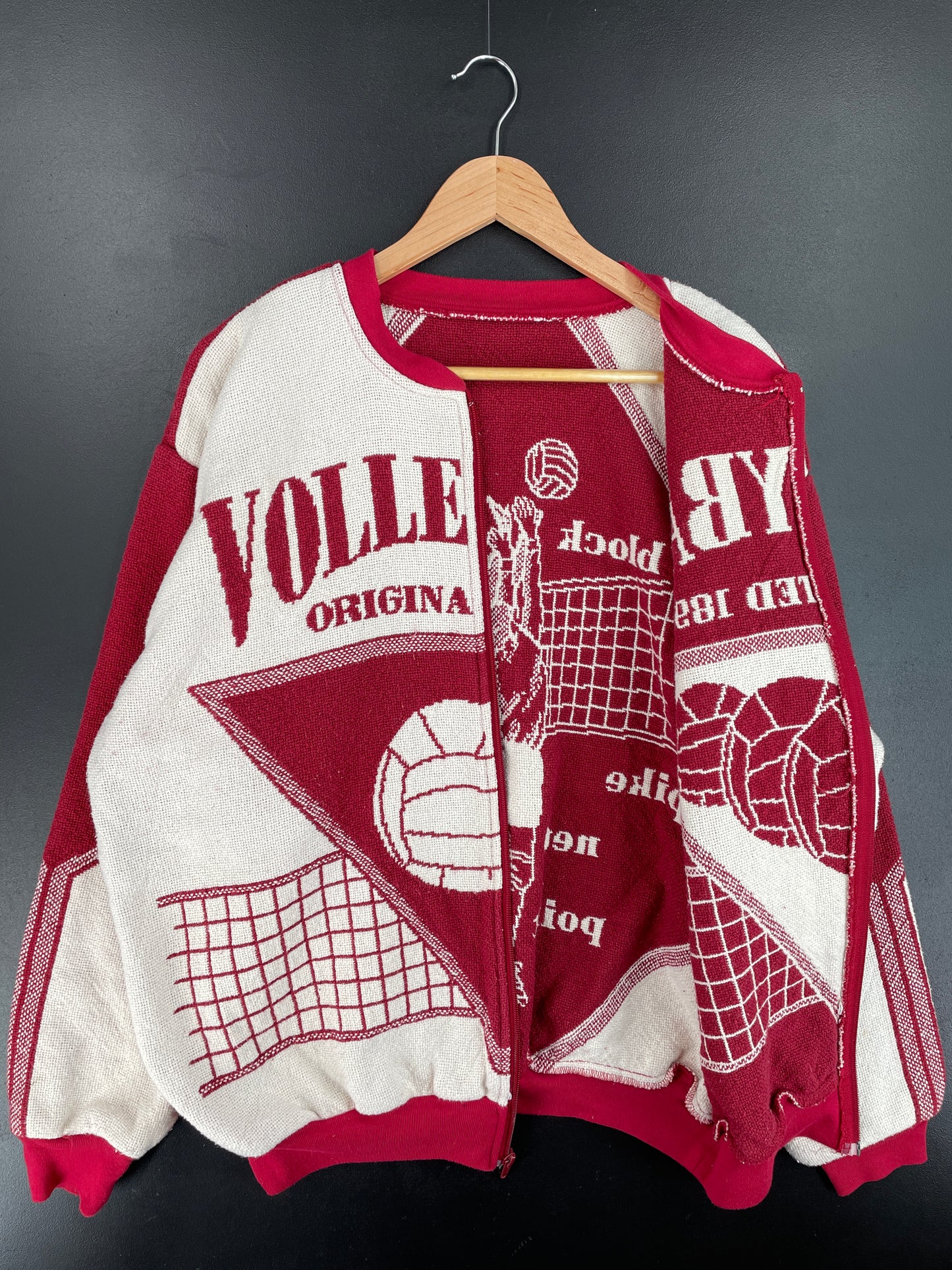 Vintage VOLLEYBALL Made in USA Size XL Cotton Jacket / E4913J