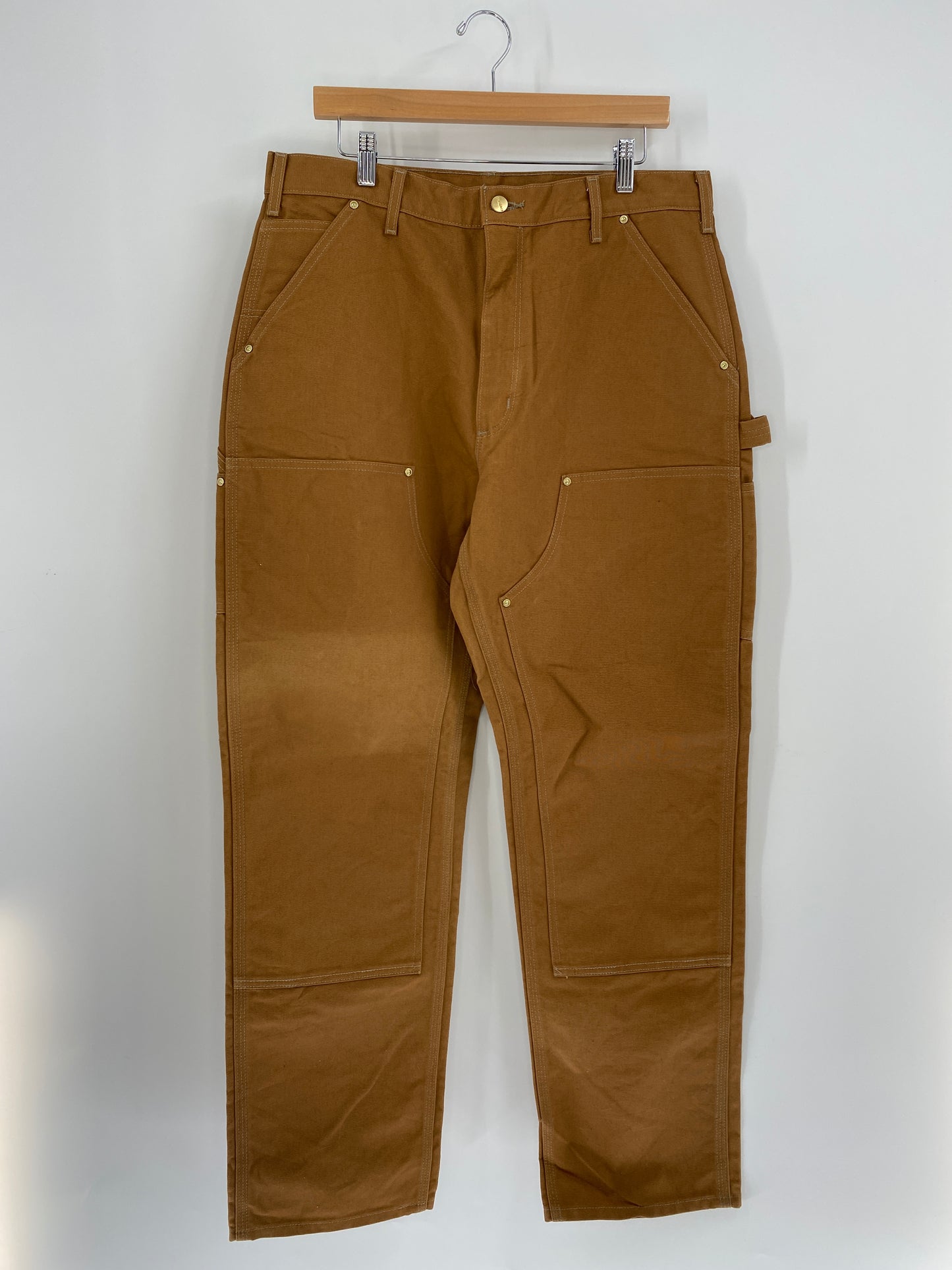 .Vintage CARHARTT Made in USA Size W35 x L32 Double Knee Duck Pants / A8112
