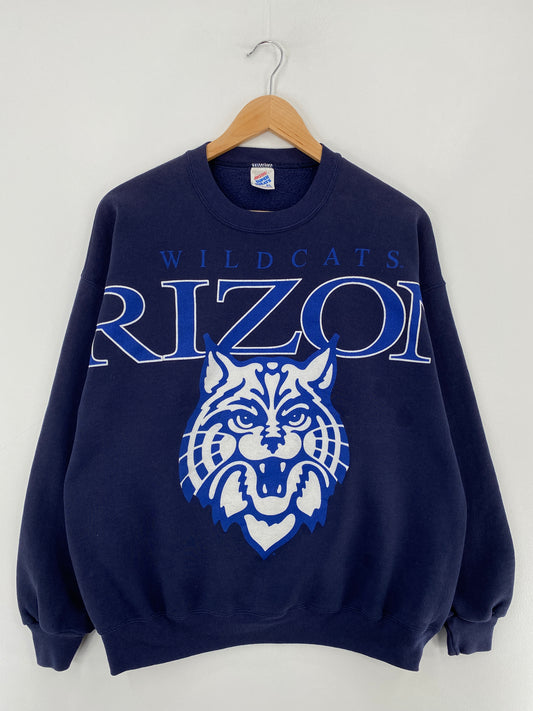 90’s UNIVERSITY OF ARIZONA Made in USA Size XL Vintage College Sweat-shirt / E4587S