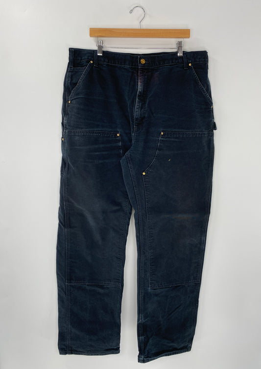 Vintage CARHARTT Size W40xL32 Double Knee Duck Pants / E1319P