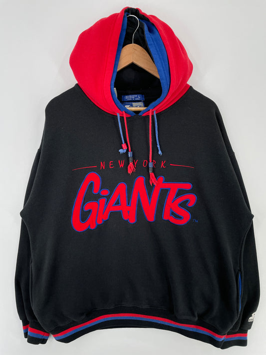 90’s STARTER x NEW YORK GIANTS Size L NFL Double Hoodie Sweat-Shirt / A9766