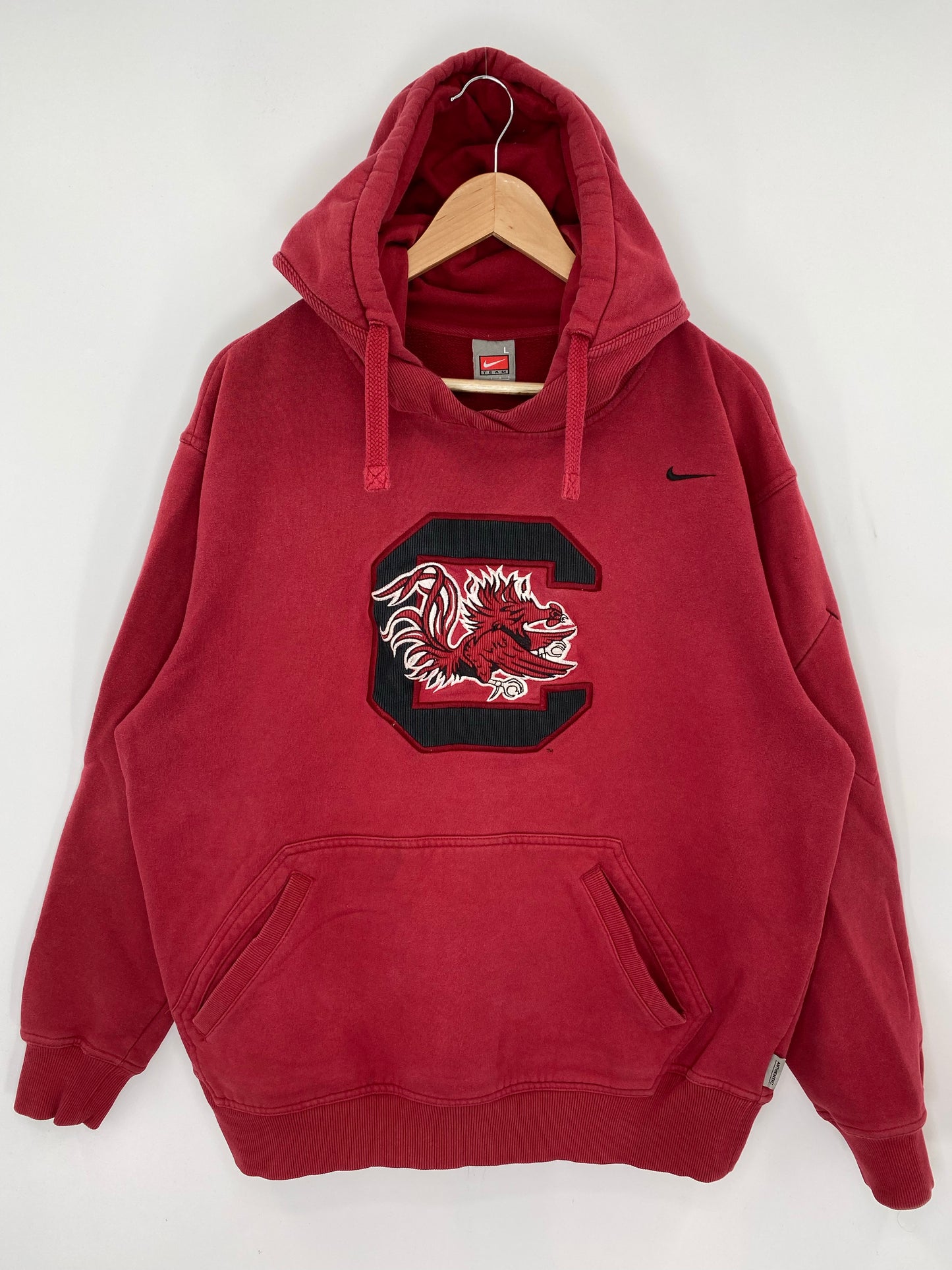 00' NIKE UNIVERSITY OF SOUTH CAROLINA Size L Vintage College Hoodie Sweat-shirt / K8622