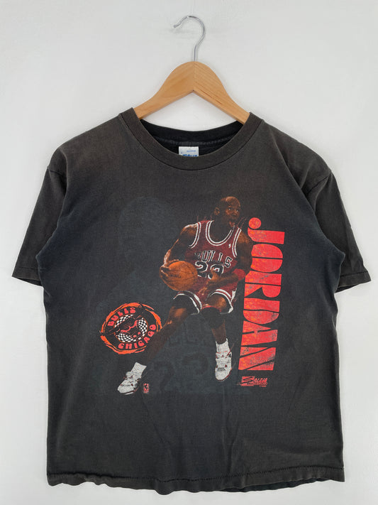 1990 SALEM x CHICAGO BULLS JORDAN Size L Vintage NFL T-Shirt / E2424T