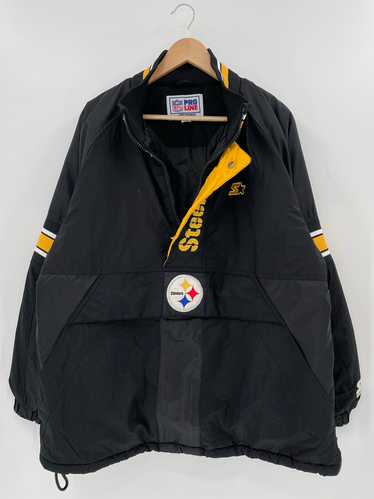 90's STARTER x STEELERS Size L Vintage NFL Nylon Jacket / K6270