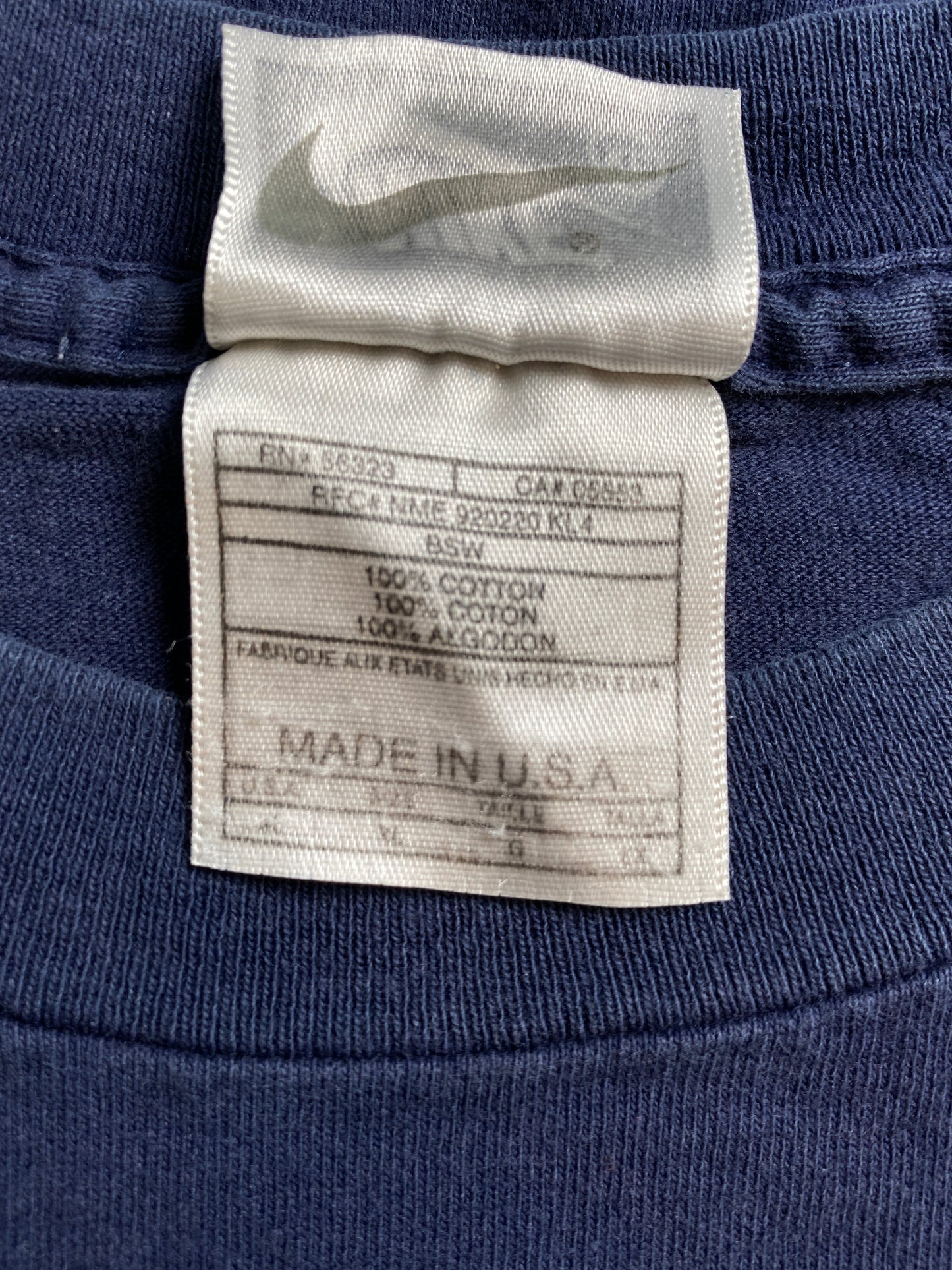 .90's NIKE BASKETBALL Made in USA Size XL Vintage T-Shirt / E6178T