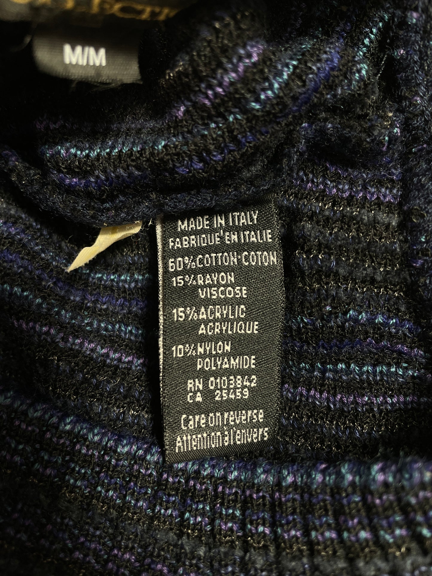 Vintage DESANTIS COLLECTION Size M Cotton Knit Sweater / E3612K