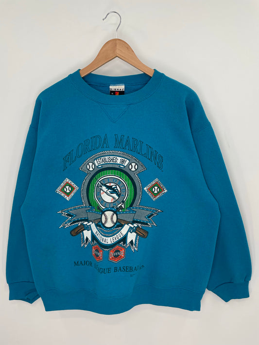 1992 FLORIDA MARLINS Made in USA Size XL Vintage MLB Sweat-Shirts/ K8768