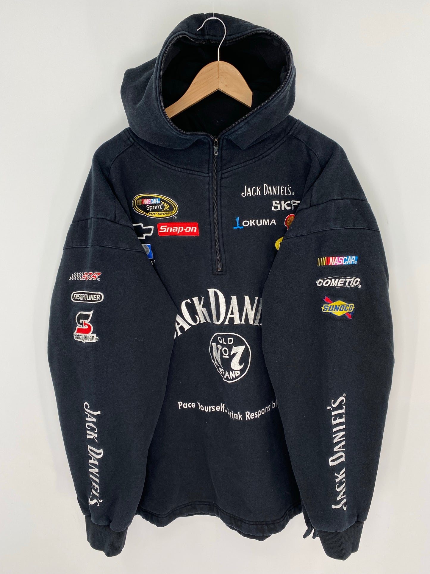 Vintage NASCAR JACK DANIEL'S x CLINT BOWYER Size XXXL Vintage Racing Sweat-shirt / K8721