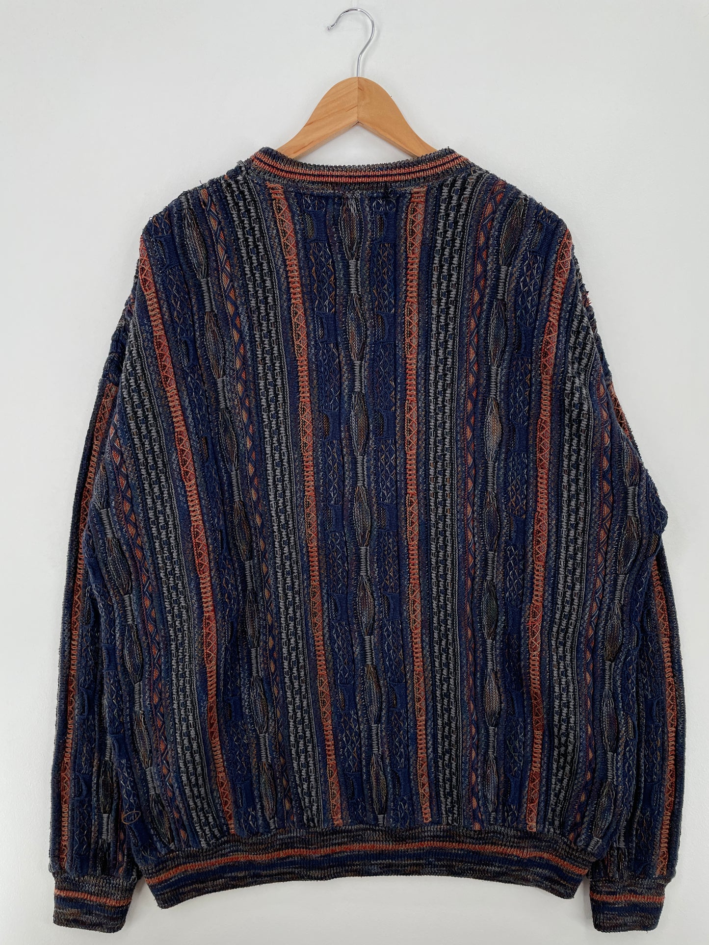 Vintage 3D COOGI- Style Made in USA Size XXL Knit Sweater / A8456