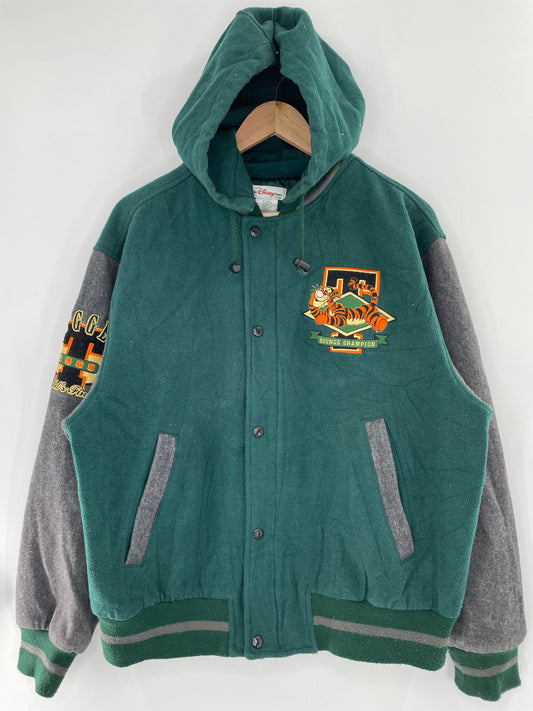 00’ DISNEY TIGGER Size M Vintage Hoodie Wool Jacket  / K5004
