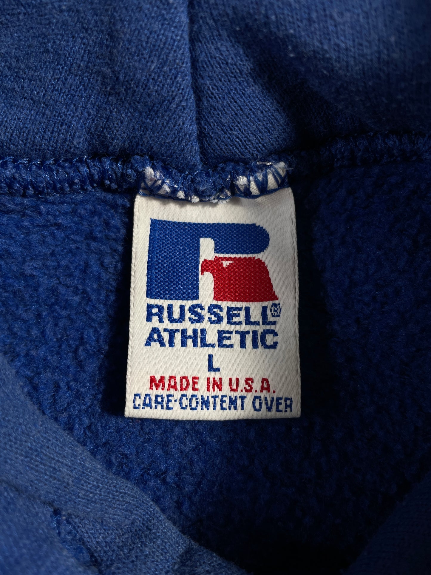 90's RUSSELL x NEW YORK GIANTS Made in USA Size L Vintage NFL Hoodie Sweat-Shirt / E1561S