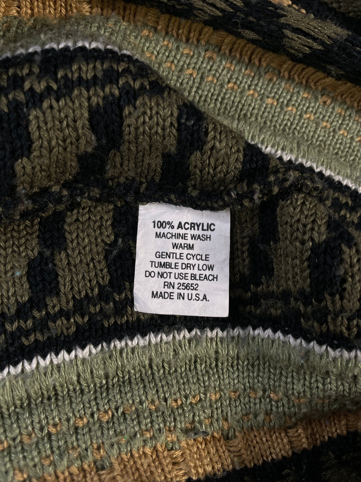 Vintage 3D COOGI- Style Made in USA Size XL Knit Sweater / A9401