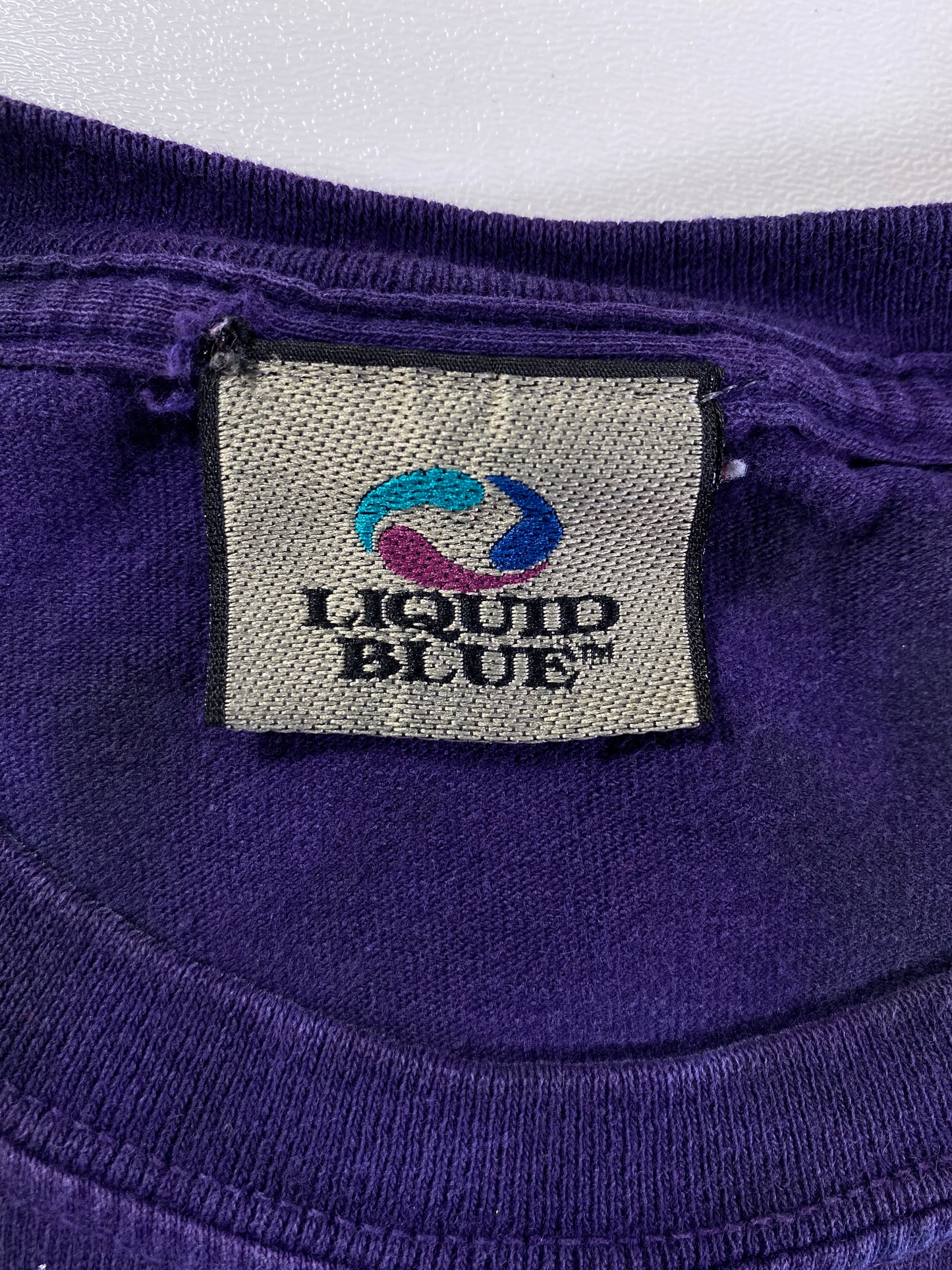 1992 LIQUID BLUE SPACE TIE-DYE Size No Tag(Approx.XL) Vintage T-shirt / A722