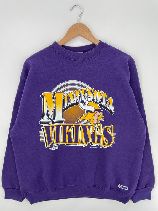 1993 MINNESOTA VIKINGS Made in USA Size XL Vintage NFL Sweat-shirt / A864