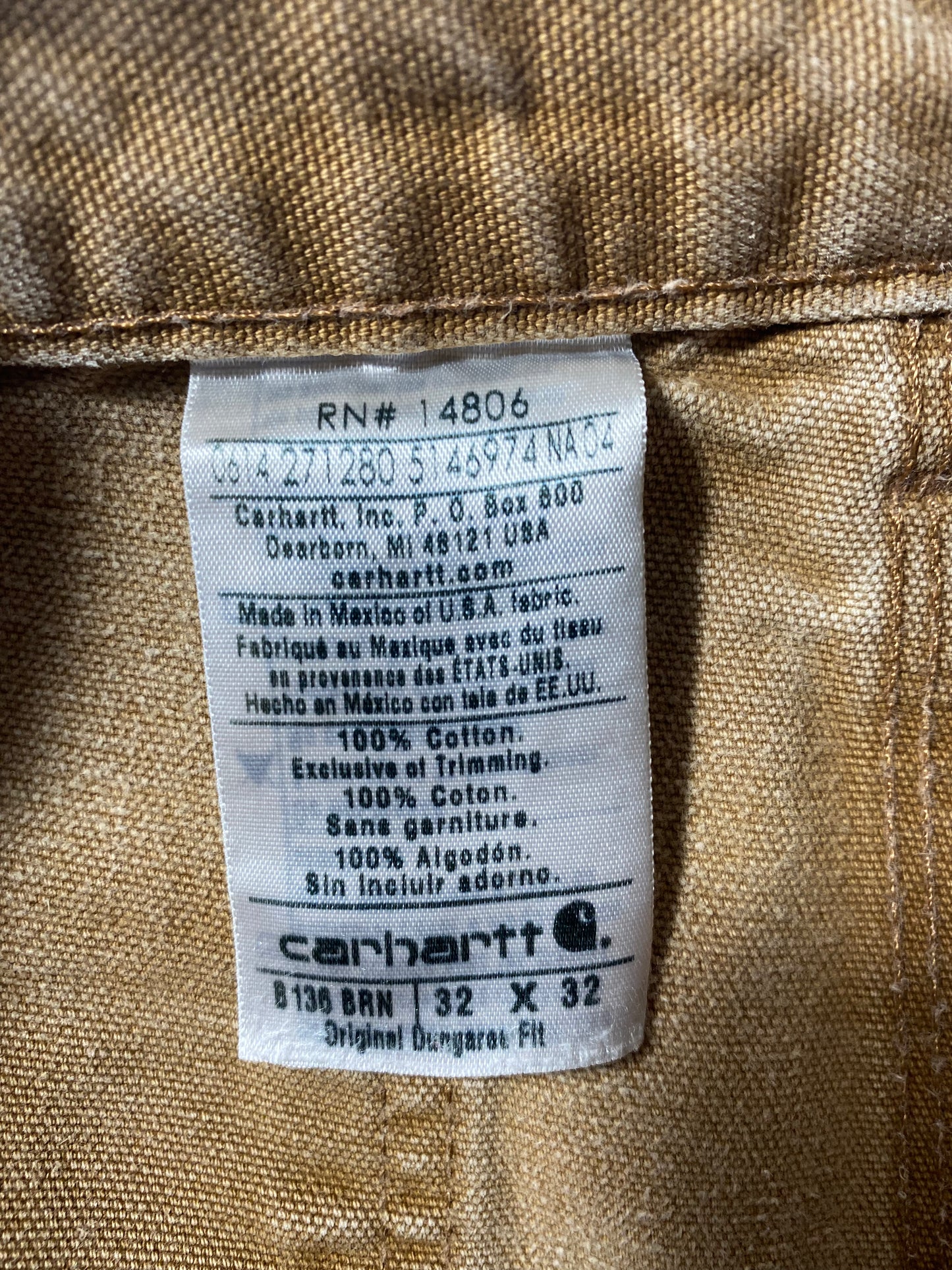 Vintage CARHARTT Size W30xL30 Double Knee Duck Pants / K9986