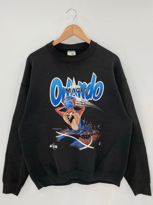 1993 ORLAND MAGIC x TAZ Size XL Vintage NBA Sweat-shirt / K7094