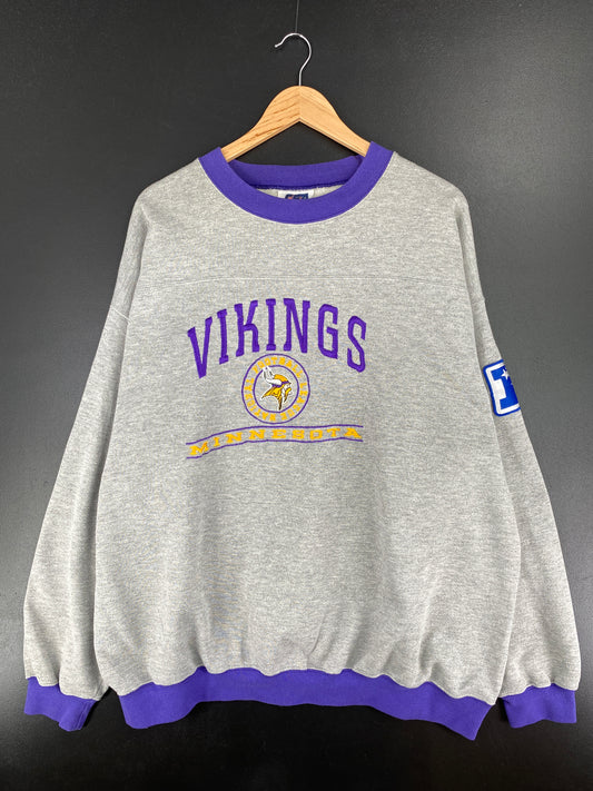 00' MINNESOTA VIKINGS Size XXL Vintage NFL Sweat - Shirt/ A5896