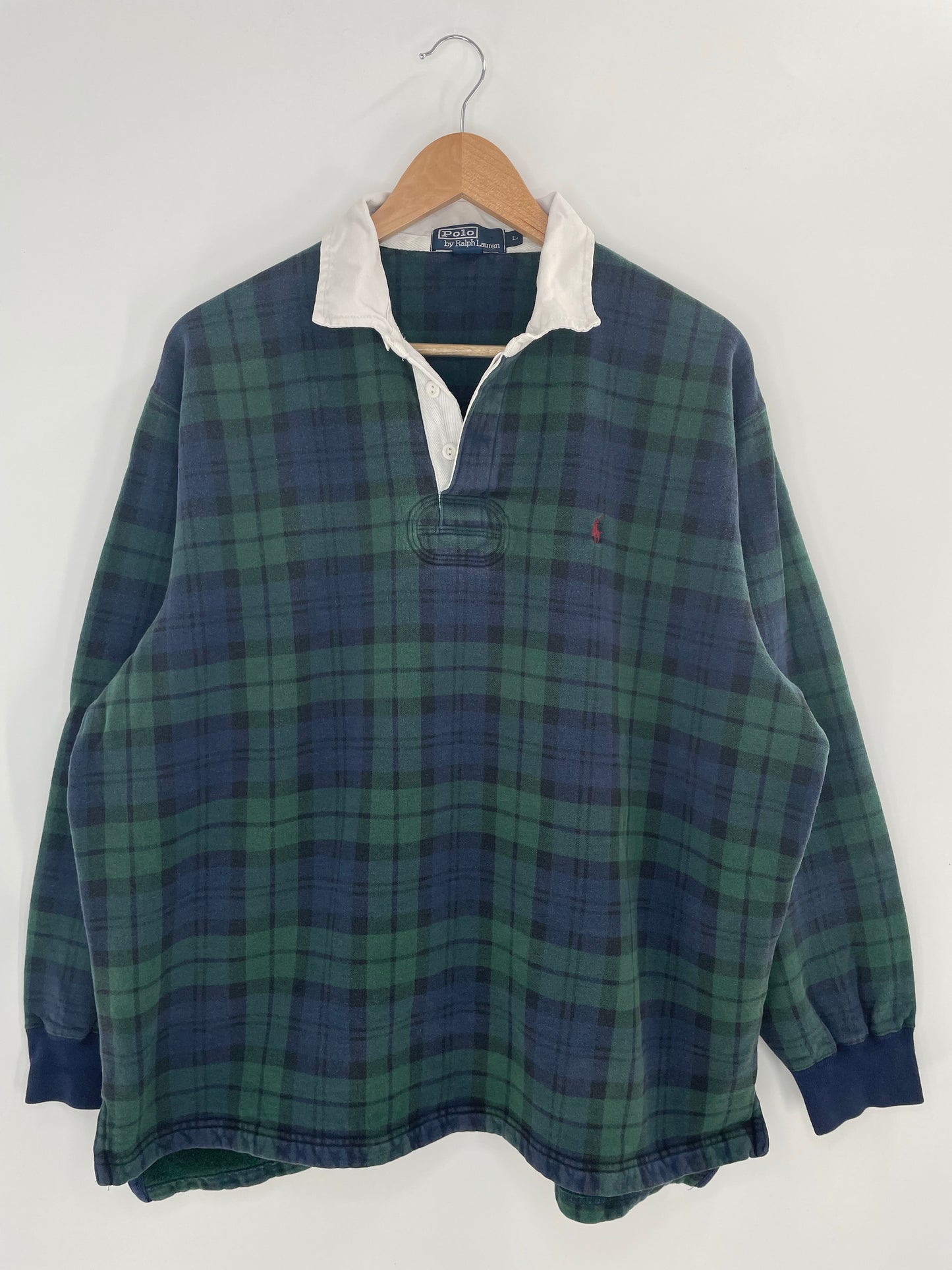 90's POLO RALPH LAUREN Size L Vintage Rugby-Shirt / K7285