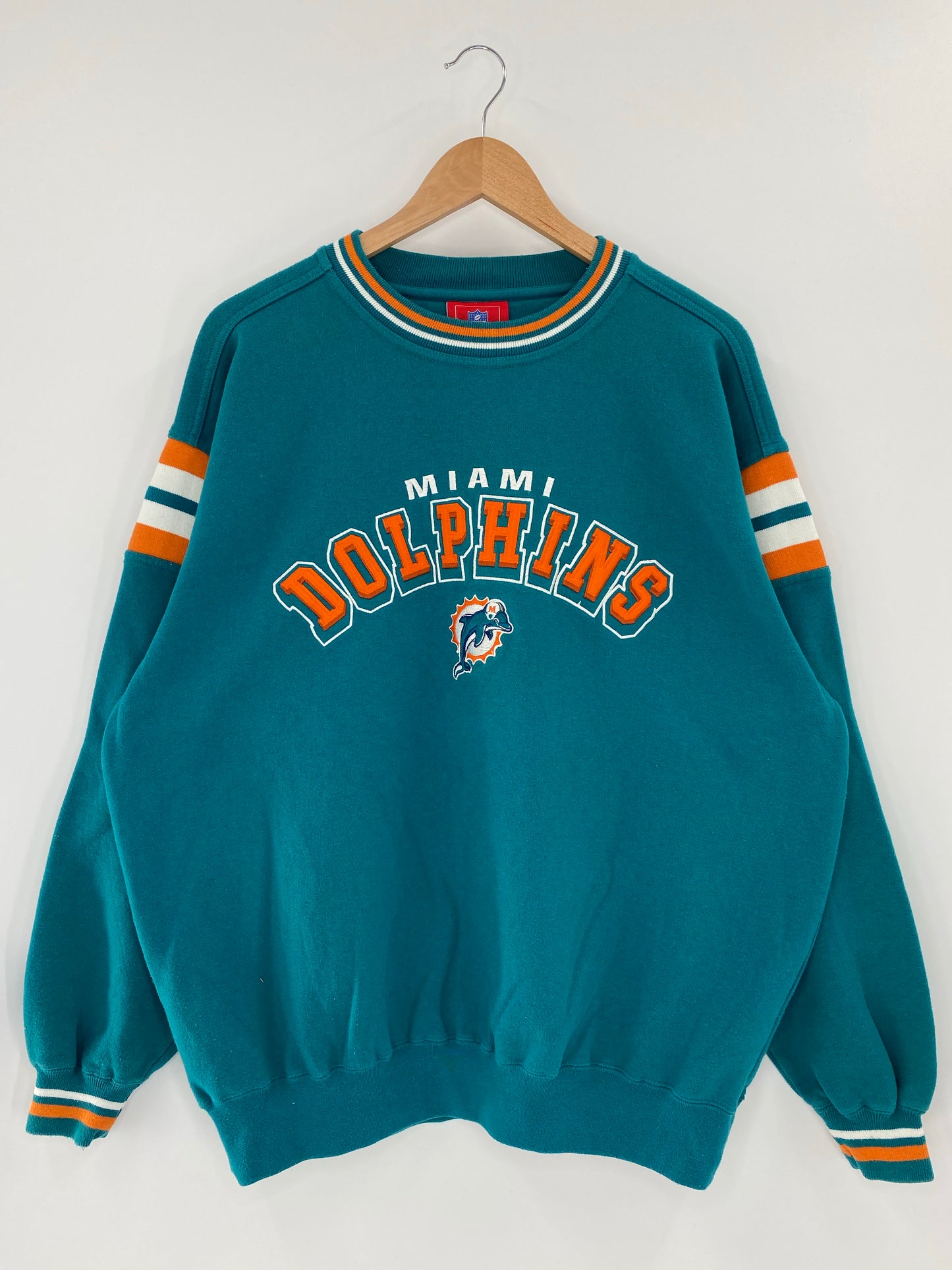 00' MIAMI DOLPHINS Size L Vintage NFL Sweat shirt / K5635
