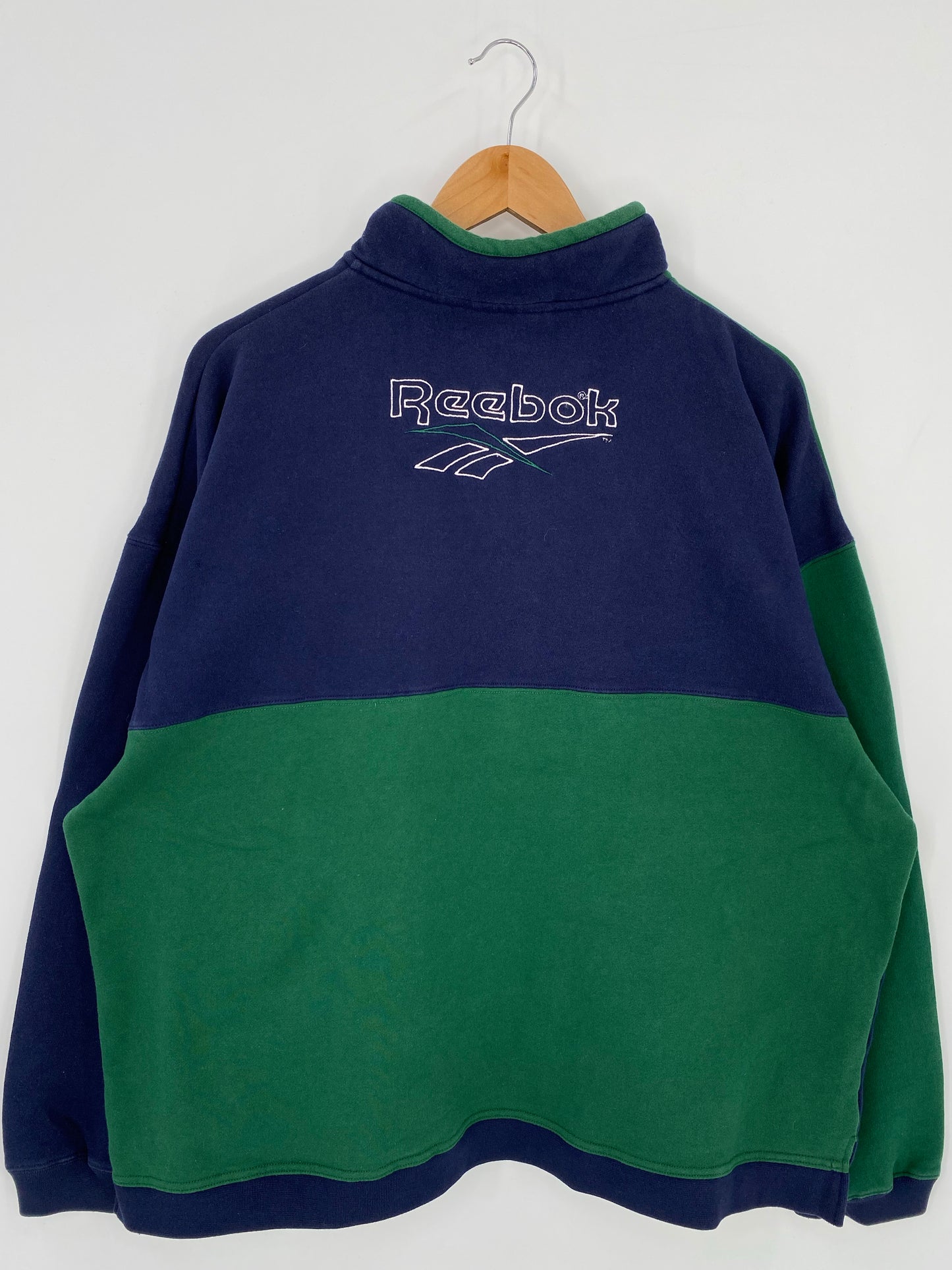 90's REEBOK Size L Vintage Half zip-up Sweat-shirt/ K5815