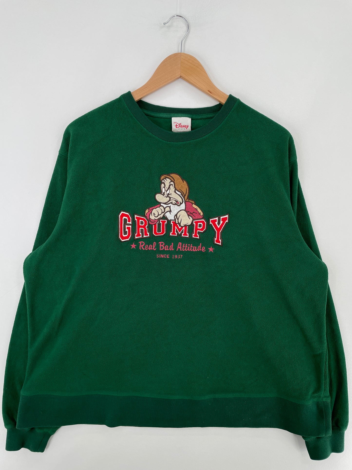 Vintage DISNEY GRUMPY Size L Fleece / E2826S