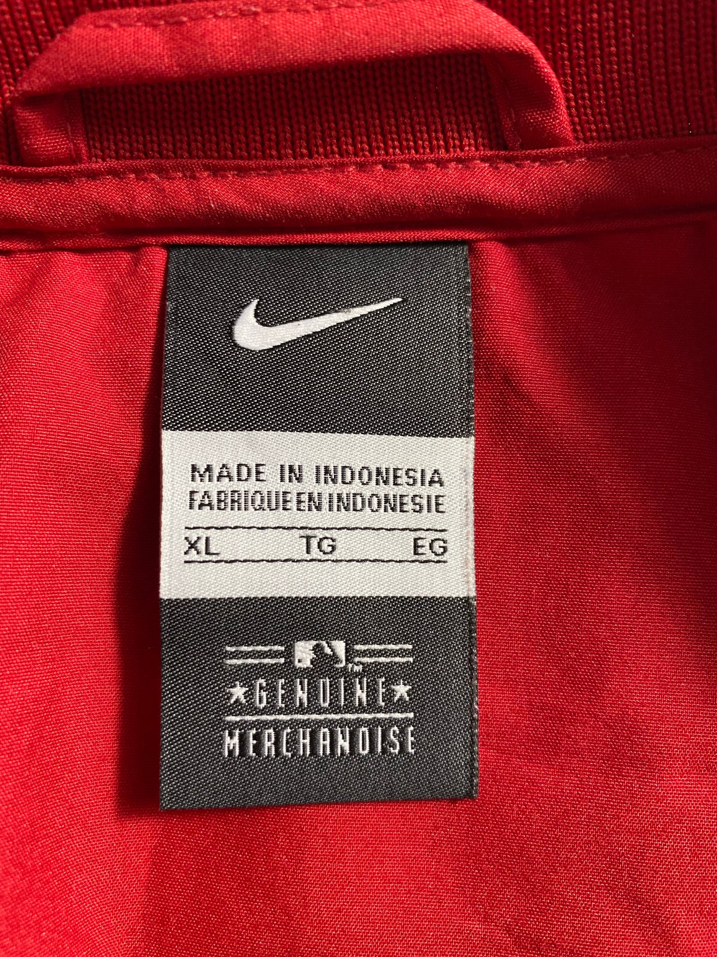 00’ NIKE CINCINNATI REDS Size XL Vintage MLB Nylon Jacket / K5964