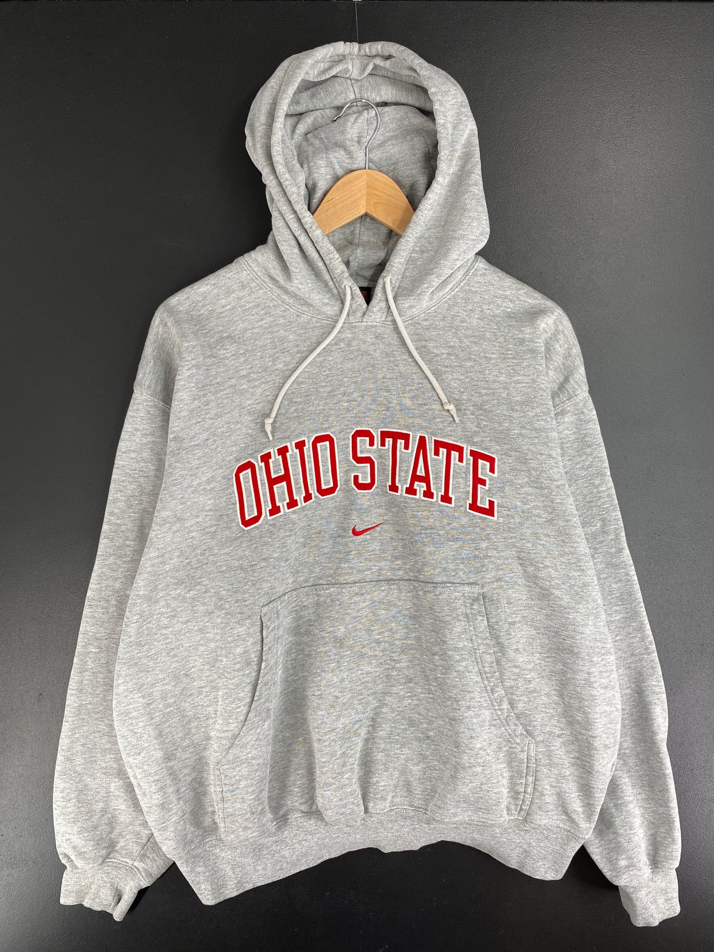 00' NIKE x OHIO STATE Size L Vintage College Hoodie Sweat-shirt / E3149S