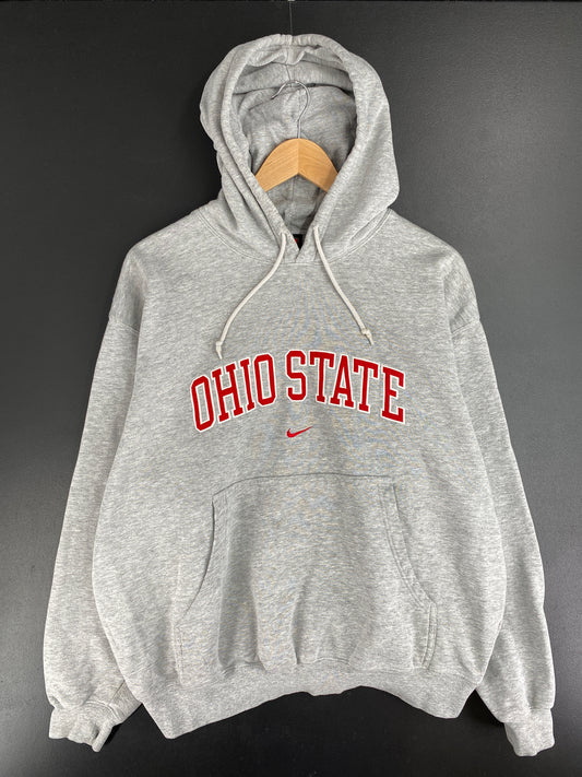 00' NIKE x OHIO STATE Size L Vintage College Hoodie Sweat-shirt / E3149S