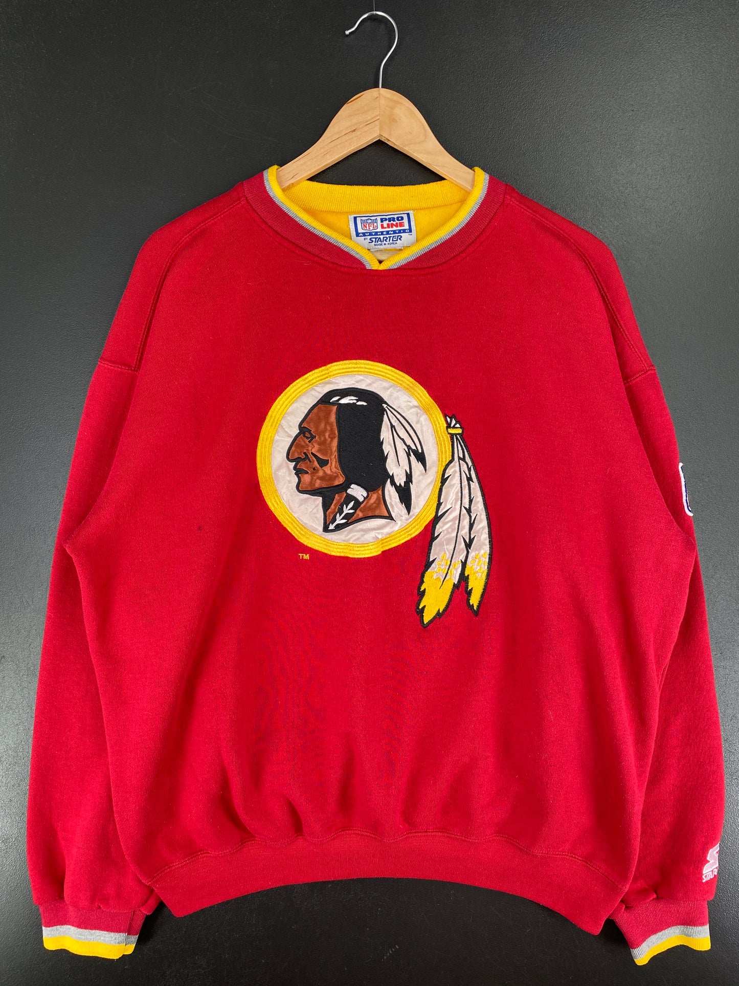 90’s STARTER x WASHINGTON REDSKINS Size Approx.XL Vintage NFL Sweat-Shirt / A6110