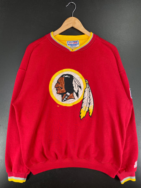 90’s STARTER x WASHINGTON REDSKINS Size Approx.XL Vintage NFL Sweat-Shirt / A6110