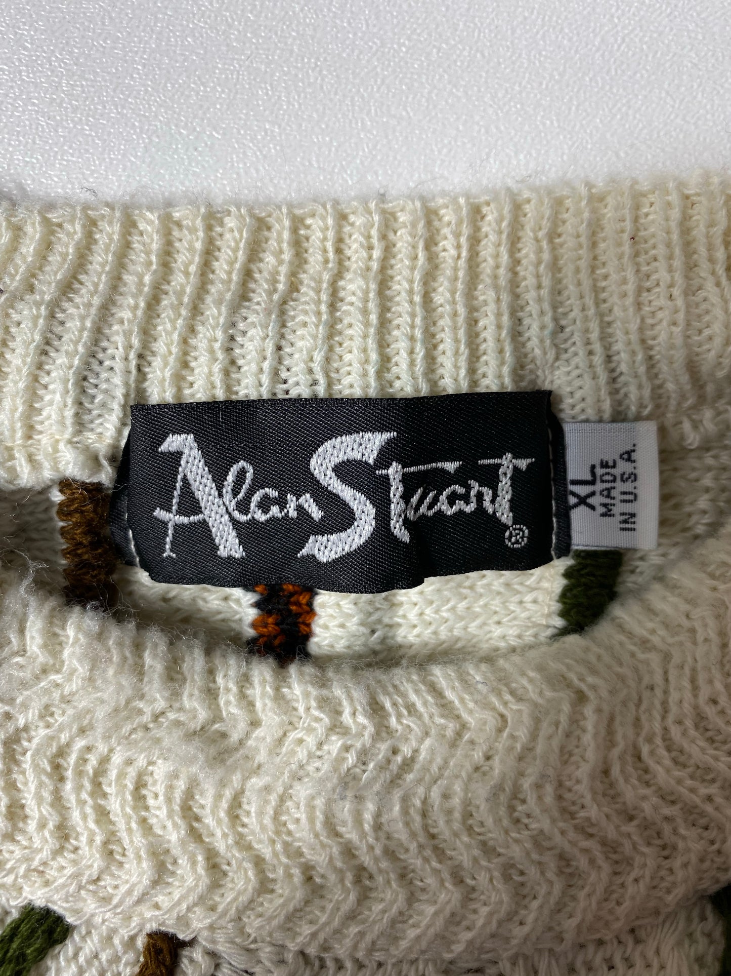 Vintage 3D COOGI- Style Made In USA Size L Knit Sweater / K4206