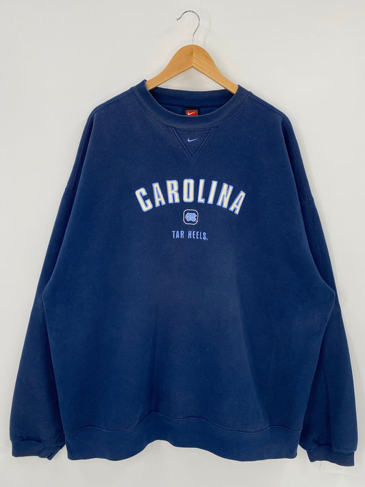 00’ NIKE UNIVERSITY OF NORTH CAROLINA TAR HEELS Size XXL Vintage Sweat Shirts/ K4952
