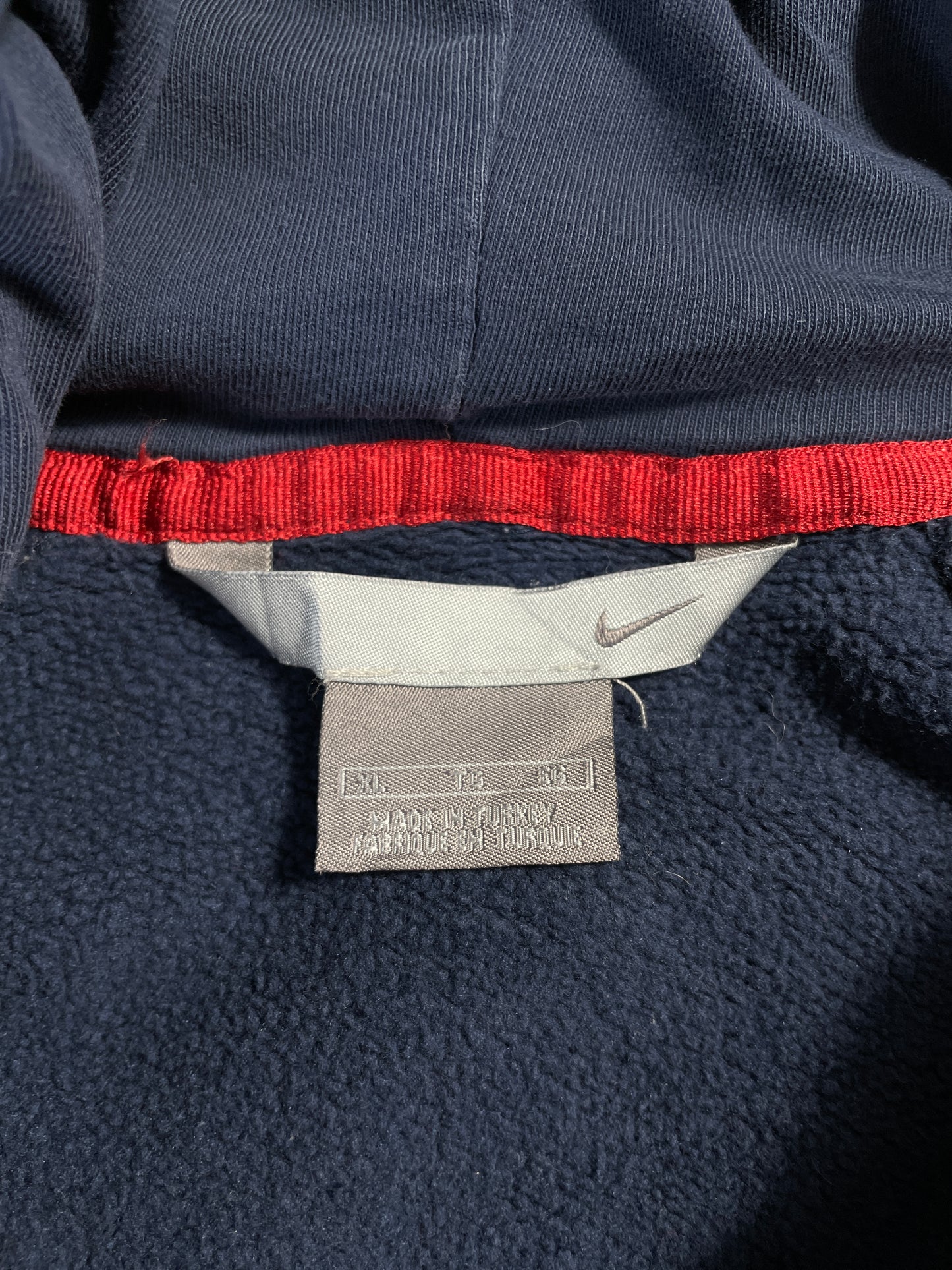 00' NIKE Size XL Vintage Hoodie Zip-up Sweat-Shirt / A6822