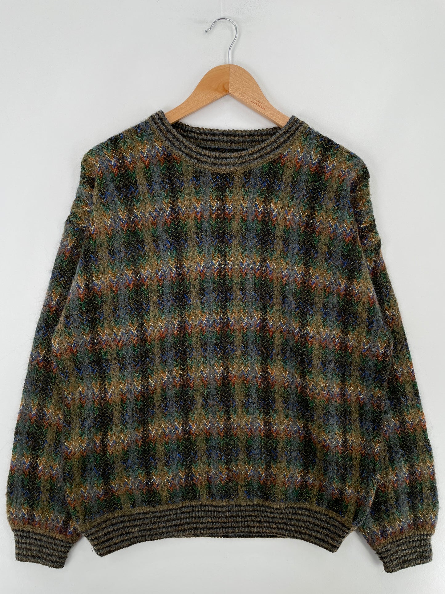 Vintage CLUB FELLOW Size Approx.L Acrylic Knit Sweater / E3608K