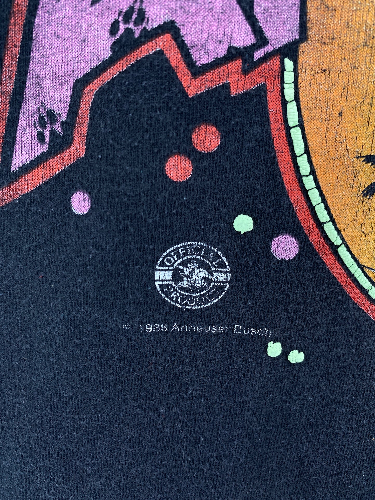 1986 BUD LIGHT Made in USA Size XL Vintage T-Shirt / A3969