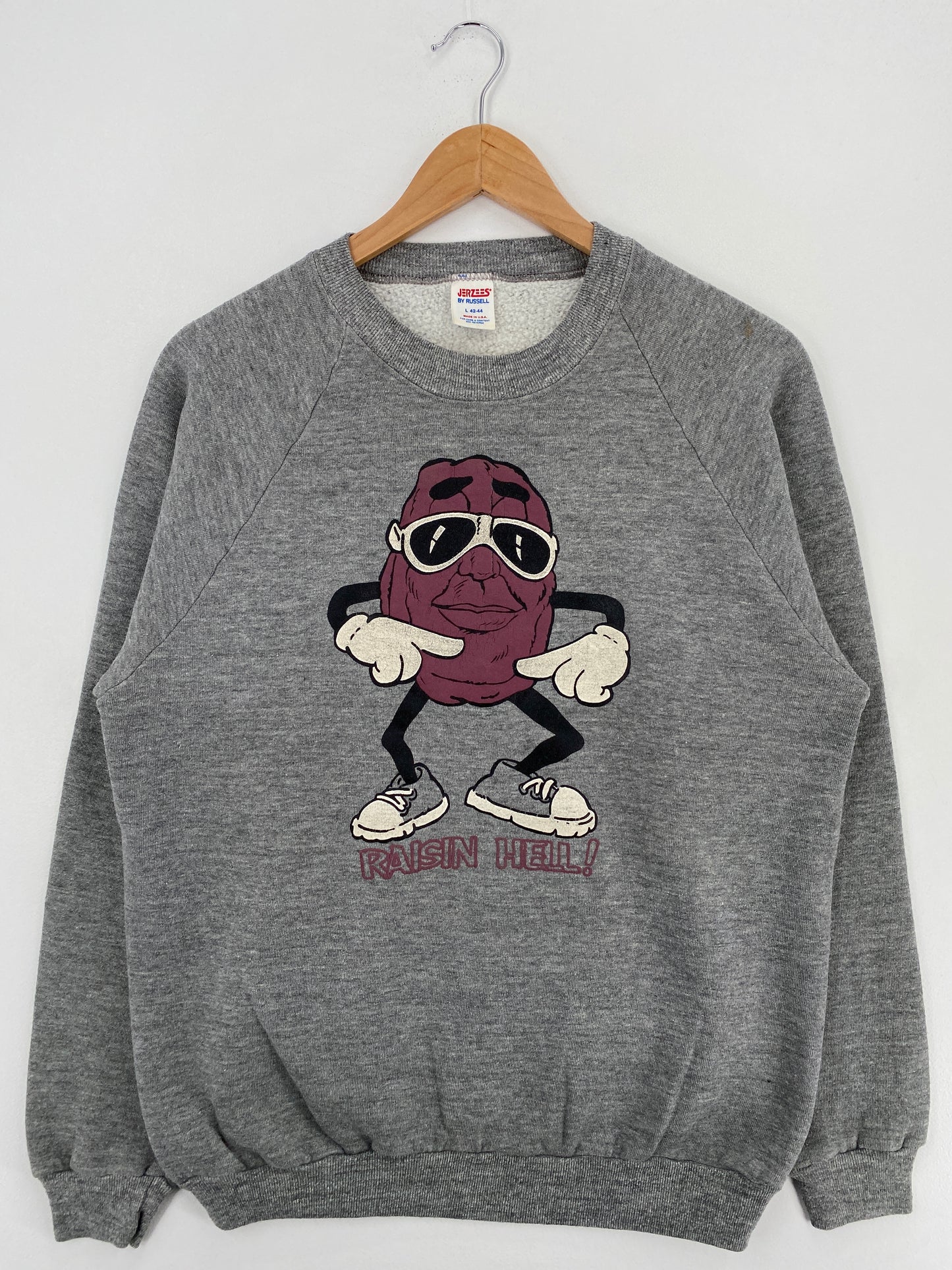 .80’s THE CALIFORNIA RAISINS Made in USA Size L Vintage Music Sweat-shirt / A5991
