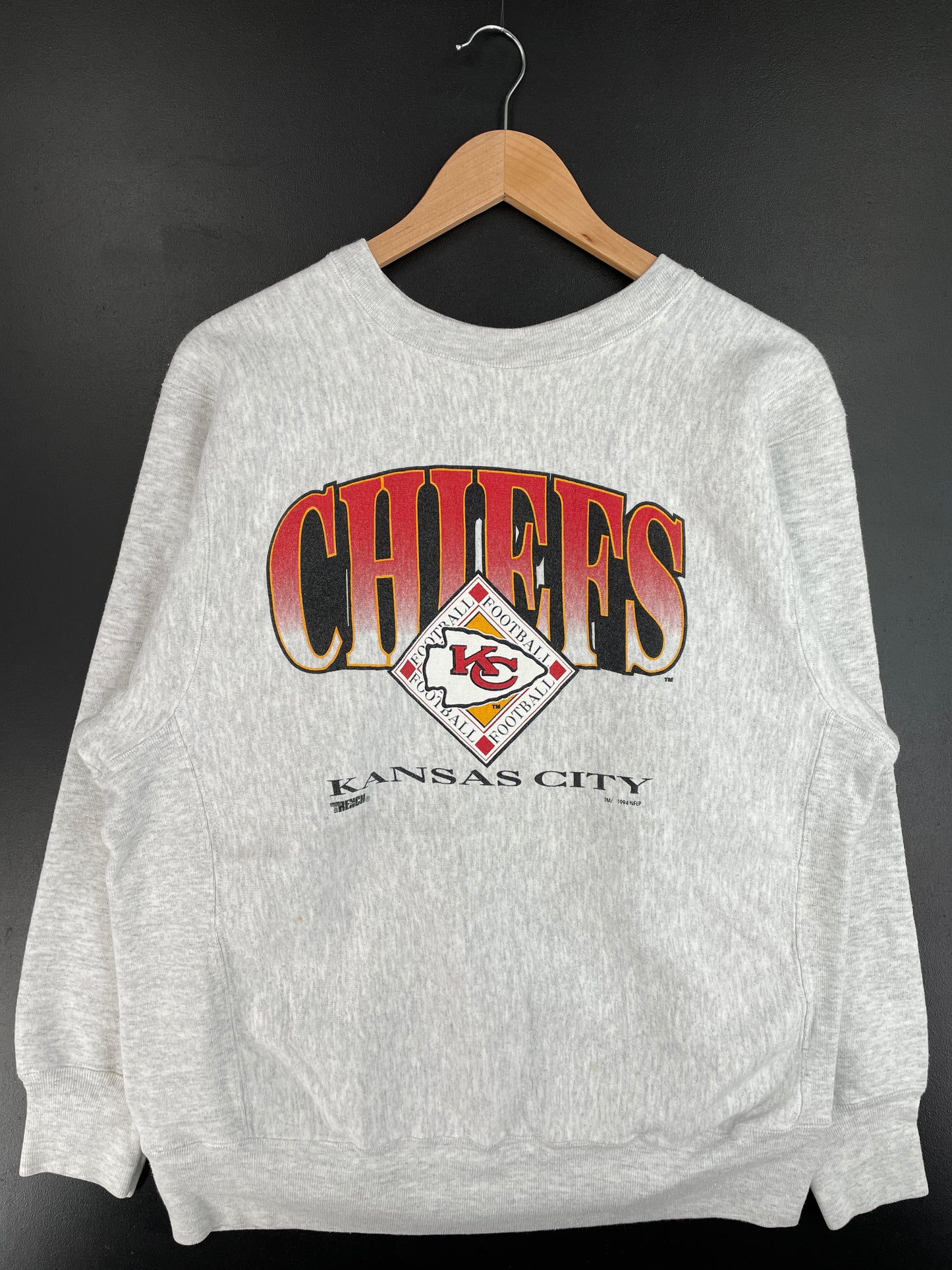 1994 KANSAS CITY CHIEFS Made in USA Size XL Vintage NFL Sweat-Shirt / E4471S