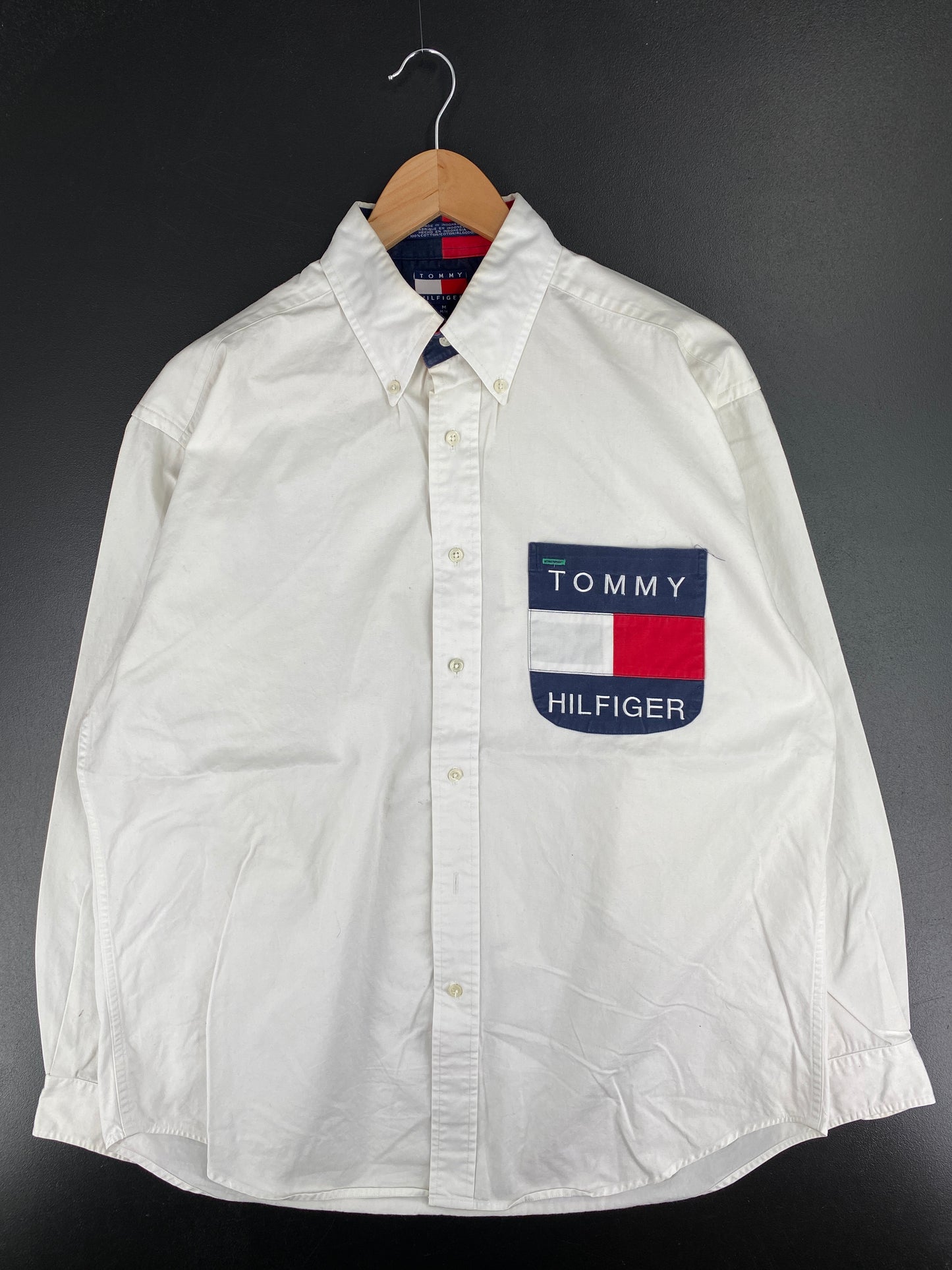 90’s TOMMY HILFIGER Size M Vintage Button-Down Shirt / A6356